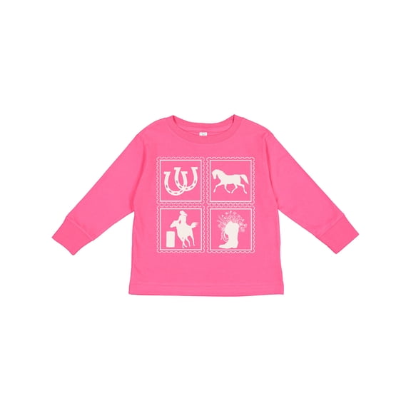 Inktastic Cowgirl Rodeo Horse Girl Girls Long Sleeve Toddler T-Shirt