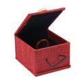 thumbnail image 2 of Koszal Retro Linen Wooden Buckle Jewelry Gift Box Ring Bracelet Bead Storage Container, 2 of 7