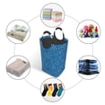 thumbnail image 5 of KLL Blue Star Print Laundry Hamper,Large Canvas Fabric Lightweight Storage Basket Toy Organizer Dirty Clothes Collapsible Waterproof, 5 of 6