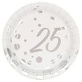 thumbnail image 1 of Sparkle and Shine Silver 7" Lunch Plate 25th (8counts), 1 of 1