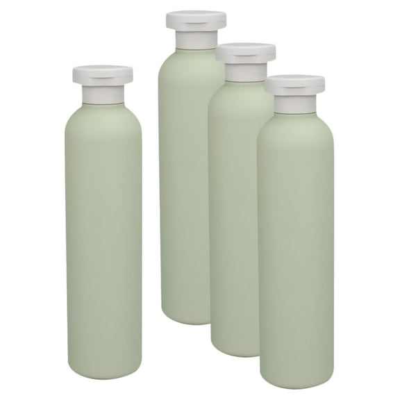 HOMEMAXS  4 Pcs Shampoo and Conditioner Dispenser Toiletries Bottles Travel Green