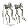 thumbnail image 3 of Hovilon 2pcs Christmas Wreath Bows, Green Polyester Ribbon Decoration for Front Door Tree Topper Wall Party Supply, Durable Holiday Bow for Indoor Outdoor Home Garden New Year Eve Decoration, 3 of 6