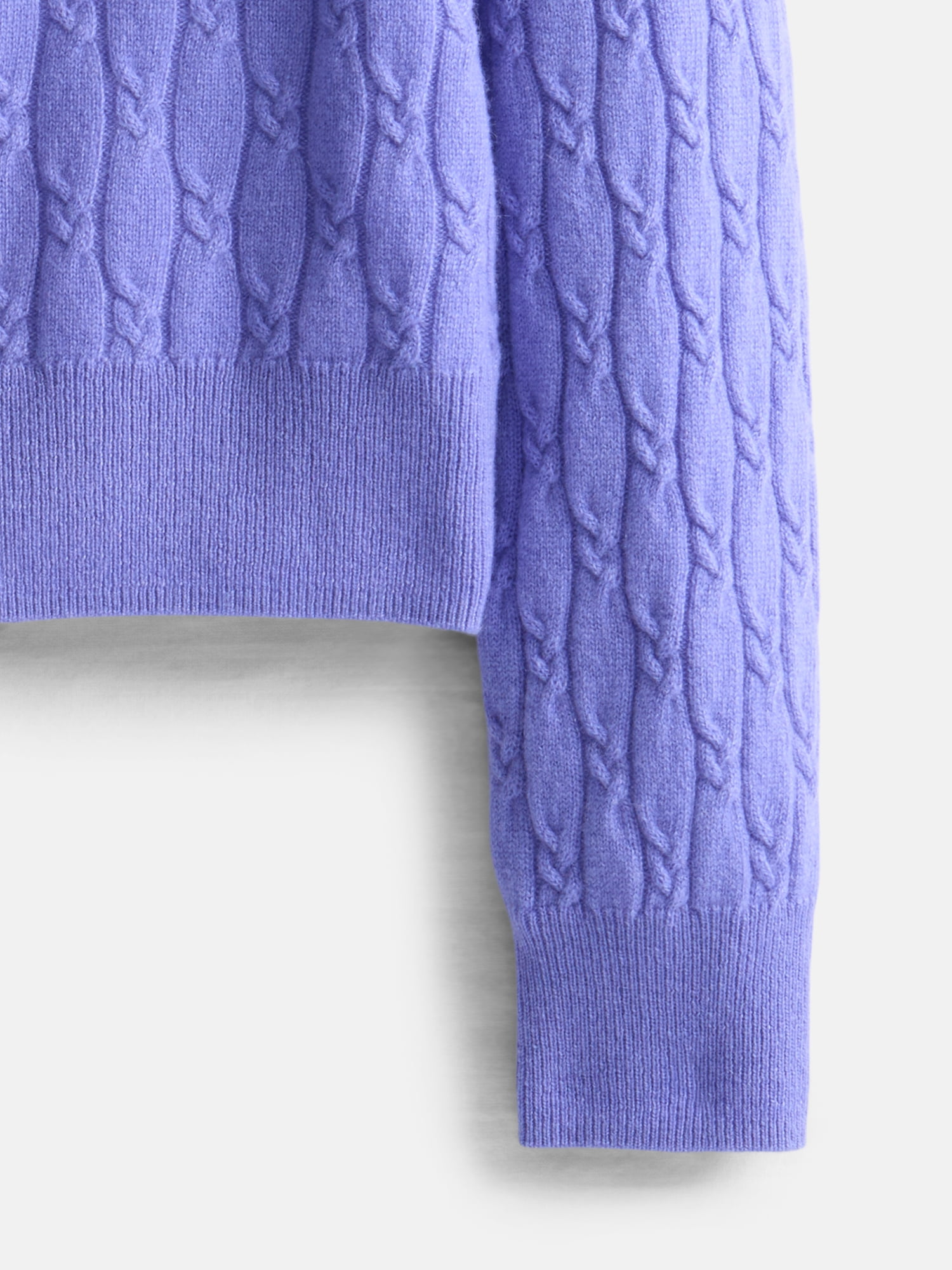 Free Assembly Toddler and Kids Cable Knit Cashmere Sweater with Puff Sleeves, Sizes 2T-5T and 6-12