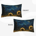 thumbnail image 4 of Fotbe Oil Starry Sky Sunflower Pillow Cases - Envelope Closure - Luxury, Extra Soft, Cooling Pillow Covers - Wrinkle, Fade, Stain Resistant-20"x30", 4 of 8
