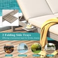 thumbnail image 6 of Bellemave Patio Double Chaise Lounge, Wood Double Chaise Lounge with 5-Position Adjustable Backrest, Outdoor Daybed with Removable Cushions for Patio,Poolside,Garden (Gray), 6 of 8