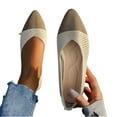 thumbnail image 6 of Aueoeo Knitted Flat Shoes For Women Lightweight Comfortable Loafers Footwear Casual Breathable Mesh Walking Shoes, 6 of 7