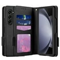 thumbnail image 1 of Elegant Choise Leather Case with Wallet Credit Card Holder for Samsung Galaxy Z Fold 5 5G Phone Cover, Black, 1 of 14