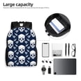 thumbnail image 6 of Gaeub white arrow Skull Print Unisex Backpacks, College Bookbag,Daypack with Padded 15" Laptop Sleeve,for School, Work, and Travel, 6 of 8
