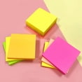 thumbnail image 1 of Nvzi 10 blocs de notas adhesivas, 3 x 3 pulgadas, blocs autoadhesivos de colores, adhesivo fuerte, fácil de colocar, 100 hojas/bloc, amarillo fluorescente, 1 of 3