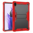 thumbnail image 2 of Dteck Case for Samsung Galaxy Tab S7 FE SM-T730/T736B 12.4-inch 2021,Shockproof Rubber Armor Case 3-Layer Protection Hybrid Drop-Proof Kickstand Cover for Galaxy S7+ SM-T970 12.4",Red, 2 of 8
