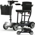 thumbnail image 6 of COOLHUT Ultra Lightweight 4 Wheel Mobility Scooter for Seniors (only 50lbs), 25+ Miles Travel Dual Battery Mobility Scooters, Aluminum Electric Folding Wheelchair Device, Black, 6 of 11