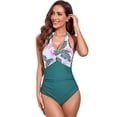 thumbnail image 1 of Trajes de baño de mujer con escote en V, control de abdomen, para la playa., 1 of 5