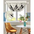 thumbnail image 3 of Waterfall Valances for Windows, Letter M Kitchen Sheer Valance Curtains, Monogram Words Rod Pocket Elegant Swag Valances for Living Room Bedroom, 47.2"x38.5", 3 Panel, 3 of 8