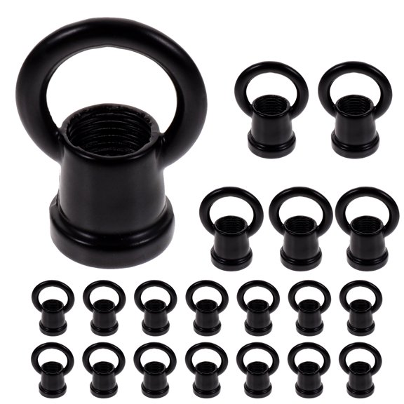 ELAYARD Zinc Alloy Black Eye Nuts for Hanging Lamps, Chandeliers and Fixtures, 20 Pieces Hardware
