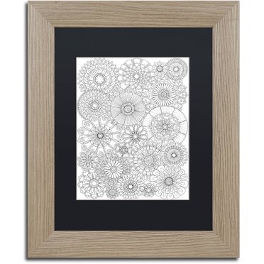 Trademark Fine Art "Big Beautiful Blossoms 23" Canvas Art by Hello Angel, Black Matte, Birch Frame