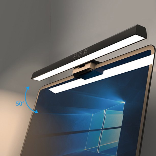 Barra de luz regulable para Monitor de ordenador, barra de luz de escritorio, luz de lectura de atenuación continua regulable para oficina, escritorio de juegos