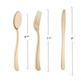 thumbnail image 3 of Smarty Shiny Metallic Gold Plastic Cutlery Combo Set (120 Guests), 3 of 6