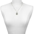 thumbnail image 2 of Delight Jewelry Silver-tone Pebble Border Initial - I - Silvertone Class of 2026 Delicate Bar Necklace, 18.75", 2 of 4