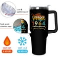 thumbnail image 3 of 60th Birthday Gifts for Men Women 1964 Birthday Gifts Tumbler for Dad Mom Tumbler 40 oz Stainless Steel Vacuum Insulated Tumblers, 3 of 6