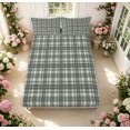 thumbnail image 5 of Manfei Minimalism Checkered Bed Sheets,Geometric Check Full Size Sheets,Gray,4 Pieces,1 Flat Sheet,1 Fitted Sheet and 2 Pillowcases, 5 of 6