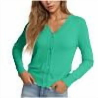 Abomasnow Plus Size Cardigan for Women Cropped Long Sleeve V-Neck Button Down Ribbed Wave Edges Casual Knit Shrugs Sweater