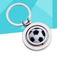 thumbnail image 2 of Raindrops 1Set Metal Keyring Football Themed Keychain for Men Women Kids Silver Round Pendant, 2 of 8