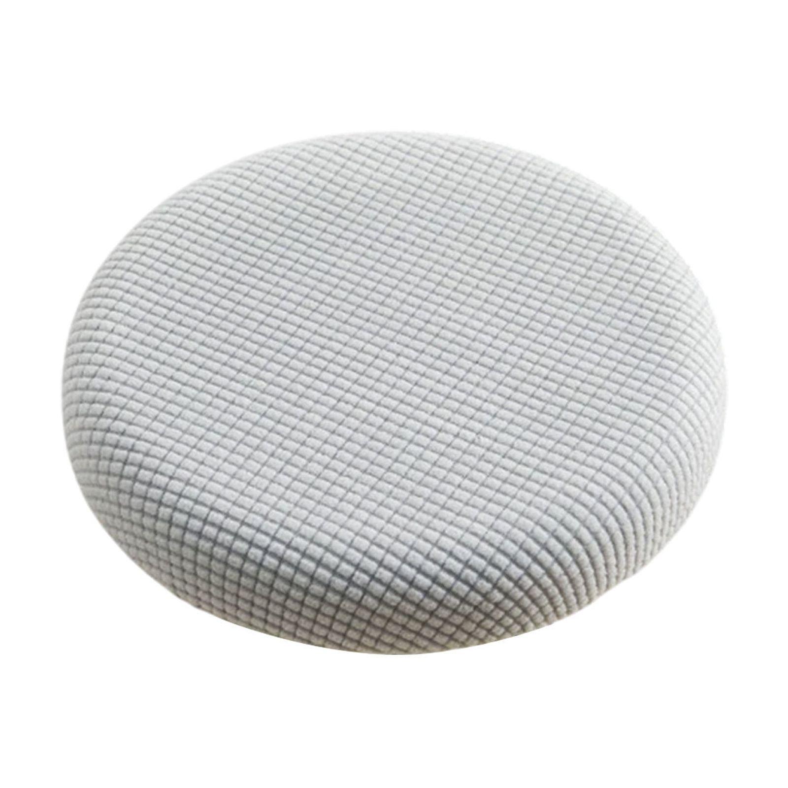 plaid stretch round stool cover product