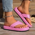 thumbnail image 4 of 2DXuixsh Women's Platform Flip Flops Solid Color Height Increasing Beach Sandals with Rhinestones Stylish Simple EVA Slides Size 8, 4 of 5