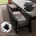 thumbnail image 5 of Honfach King Bed Frame with Storage Drawers, PU Leather Upholstered Platform Bed Frame with Charging Station, No Box Spring Needed, Heavy-Duty Metal Slats Support, Noise-Free, Easy Assembly, Black, 5 of 7