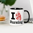 thumbnail image 3 of CafePress - I Heart Nursing Mug - 11 oz Ceramic Mug - Novelty Coffee Tea Cup, 3 of 4