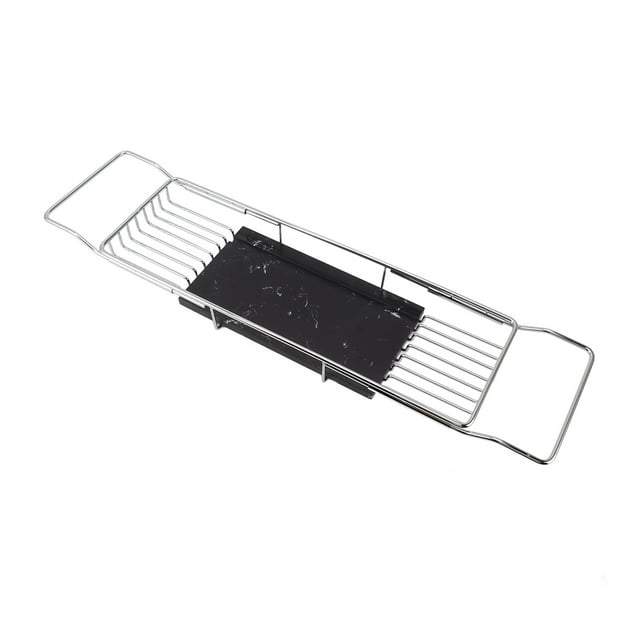 Plateau de Bain Extensible, Plateau de Baignoire, Plateau d'Égouttage pour Étagère de Bain à Placement Stable, Conception d'Égouttage Plateau de Baignoire, Plateau de Baignoire Multifonction pour Baignoire