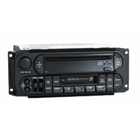 Restored Chrysler Jeep Dodge 2002-2006 AM FM CD Cassette Player Radio - P05091525AA RBP (Refurbished)