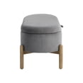 thumbnail image 6 of OakvillePark Terralisse Corduroy Lift Top Storage Bench, Gray, 6 of 9