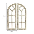 thumbnail image 2 of Rustic Arrow Set of Two Frame Wood Windows - 25.5in L x 1.5in D x 35.5in H, 2 of 5