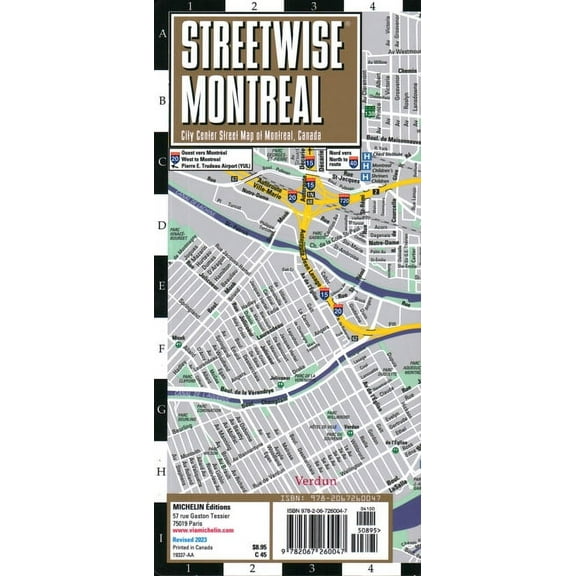 Streetwise Montreal Map