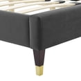 thumbnail image 4 of Modway Sienna Performance Velvet Full Platform Bed in Charcoal, 4 of 10