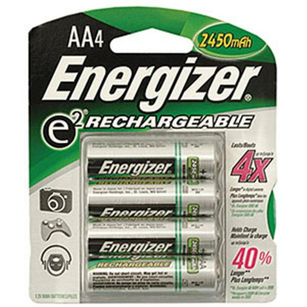 Energizer Rechargeable AA Batteries 2500mah 4pk