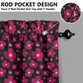 thumbnail image 5 of Pioneer Kitchen Curtains and Valance Set 24 Inch Tier Abstract Floral Sakura Flower Japanese Natural Curtains Small Drapes for Cafe Living Room Bathroom Farmhouse 3 Pieces Set Rod Pocket, 5 of 6