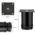 thumbnail image 2 of Patas ajustables para muebles de 4 piezas, patas redondas para muebles, patas de mesa para patas de sofá de acero inoxidable y metal, altura ajustable de 0 a 15 mm, 50 * 80 mm, color negro, 2 of 5