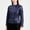 Navy, variant on Plus Size Women's Faux Leather Turtleneck Jacket with Pockets | Long Sleeve Open Front Coat for Going Out, Date Night, or Office