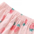 thumbnail image 5 of Summer Casual Baby Girls Strawberry Pattern Flare Sleeve Dress With PP Pants Headband Sundress Set White 80, 5 of 6