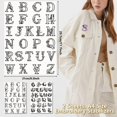 thumbnail image 2 of 2 Sheets A-Z Letters Water Soluble Embroidery Stabilizers Alphabet 52Pcs Patterns Hand Sewing Stick and Stitch A4 Transfers Fabric Wash Away Pre-Printed Self Adhesive for Cloth Sewing Lovers, 2 of 9