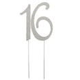 thumbnail image 5 of Decoración de tarta Verkelly Silver Elegant 16 para fiesta de cumpleaños, 5 of 5