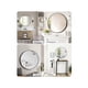 thumbnail image 2 of 20/24/30/32 pulgada 5mm extra - thick round mirror con matte negra aluminum alloy frame. hd moderno cute wall mirror para nursery, sala de estar, vanity, 2 of 8