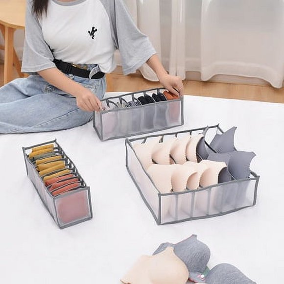 Boîte de Rangement pour Lingerie Chaussettes Artefacts Rangement Soutien-Gorge sous-Vêtements Séparateur de Tiroir Organisateur de Garde-Robe pour Enfants Ménage
