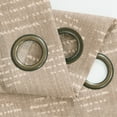 thumbnail image 4 of Curtainking Light Filtering Curtains Geometric Striped Farmhouse Grommet Curtains for Bedroom 52x84 Inch Set of 2 Beige on Taupe, 4 of 7