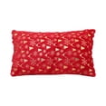 thumbnail image 2 of Funda de almohada navideña de felpa con diseño estampado para sofá o cama | Cojín decorativo rojo, verde y blanco | 30 x 50 cm, poliéster suave, 2 of 6