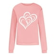 thumbnail image 4 of Fartey Valentine's Day Sweatshirt for Women on Clearance Fashion Cute Love Heart Print Crew Neck Pullover Tops Casual Loose Valentines Day Long Sleeve Sweatshirts 2025 Pink, 4 of 4