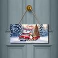 thumbnail image 2 of Santa is Coming Collie Merry Christmas Xmas Noel Truck Tree Landscape Wood Sign Collie Dog Lover Gifts Idea Hanging Wall Home Decor - 02023, 2 of 5