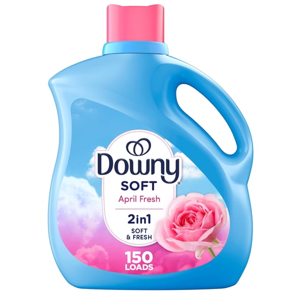 Downy Soft, 2 in 1 Soft and Fresh Liquid Fabric Softener, April Fresh, Fabric Conditioner Liquid provides softness and freshness for fabrics 150WL